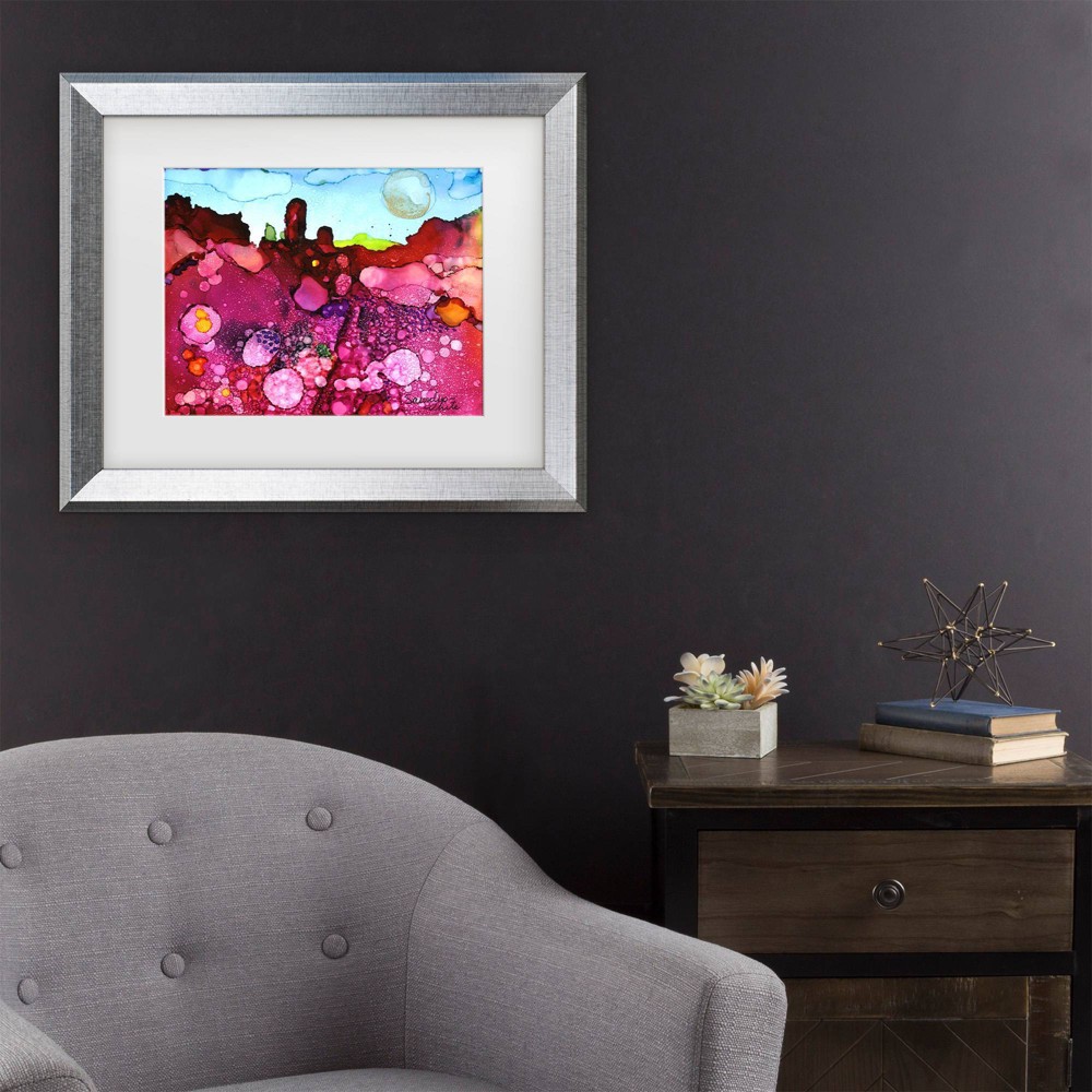 Photos - Other Decoration Trademark Fine Art 11"x14" Pat Saunders-White Tootsie and Squakers Matted Framed Art Silver