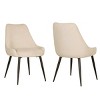 Brassex Set of 2 Skylar Dining Chairs Beige - 2 of 4