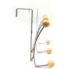 Evideco French Home Goods Versatile Over-the-Door Metal Rack with Ceramic Hooks - 3 of 4