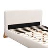 MaseiKar Elegant Boucle Upholstered Bed, A Luxurious and Comfortable Bedroom Centerpiece, White - 3 of 4