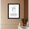 HomeRoots Correct Way to Hang Toilet Paper Black Framed Print Bathroom Wall Art - 2 of 3