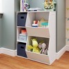 RiverRidge Kids' Playroom Toy Organizer and Bookcase with 3 Cubbies and 2 Veggie Storage Bins with 2 Fabric Bins - 3 of 4
