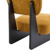 PAGED Modern Accent Chairs Set of 2, Upholstered Sofa Chair with Wooden Base, Comfy Reading Chair for Bedroom, Living Room Furniture - 4 of 4