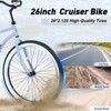 INFURNIC Bicycles Single Speed Beach Cruiser Bike with Steel Frame and Coaster Brake for Women Commuter Riding, Blue, 69.29"*25.98"*39.37" - 3 of 4