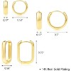 3 Pairs Small Huggie Hoop Earrings Set 14K Gold Hypoallergenic Lightweight Huggie Hoops Earrings for Women Girls - 3 of 4