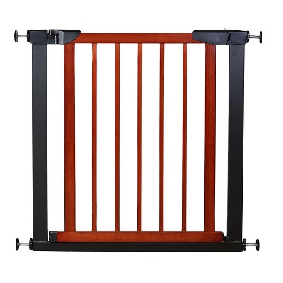Tramull Fairy Baby Pet Gate Narrow Baby Gates Extra Wide for Doorways Wood Pressure Mounted Child Gate Walk Through Baby Gate with Door