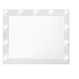 1pc Glam LED Lights in Frame Mirror Vanity Top Landscape Mirror White - 1 of 1