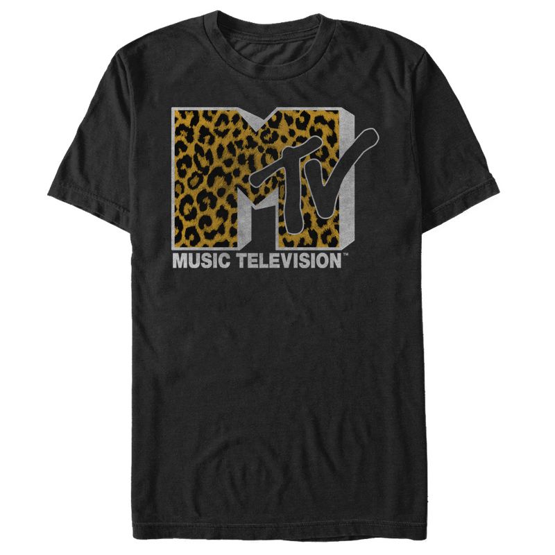 Men's MTV Cheetah Print Logo T-Shirt, 1 of 6