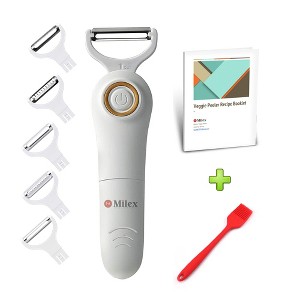 Insta 5-in-1 Electric Peeler with Recipe Book & Oil Brush – White - 1 of 4