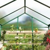 8x12 Ft Aluminum Large Walk-in Greenhouse, Polycarbonate Greenhouse with Adjustable Roof Vent for Outdoors, Greenhouse for Patio, Lawn - 3 of 4