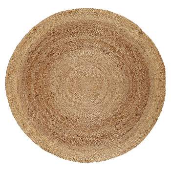 8' Round Solid Area Rug Natural - Anji Mountain