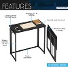 NicBex Folding Desk Reading Table with Footpad,Versatile Desk table,End Table&Bedside Table,Portable Desk for Living Room,Bedroom&Study,Black - 4 of 4