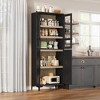 71" Tall Kitchen Pantry Cabinet, 5 Tier Freestanding Food Storage Cabinet with 4 Doors and Adjustable Shelves - 3 of 4