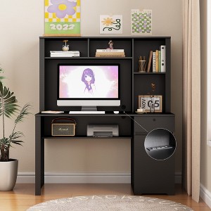 UPHA 51-inch Computer Desk with Hutch & Bookshelf - 1 of 4