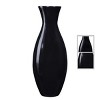 Handcrafted Sustainable Bamboo Vase - Decorative 20-Inch-Tall Teardrop Floor Vase for Silk Plants, Flowers, and Filler Decor by Villacera (Black) - 3 of 4