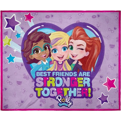 Polly Pocket Toys Best Friends Super Soft And Cuddly Plush Fleece Throw Blanket