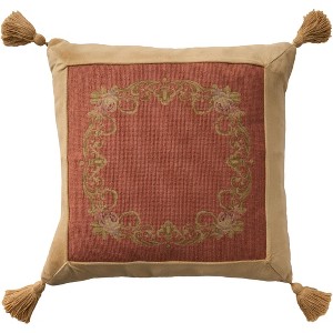 Mina Victory Vintage Floral Border Indoor Throw Pillow - 1 of 4