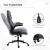 Vinsetto High Back Office Chair with Flip Up Armrests, Swivel Computer Chair with Adjustable Height and Tilt Function, Dark Gray - 3 of 4
