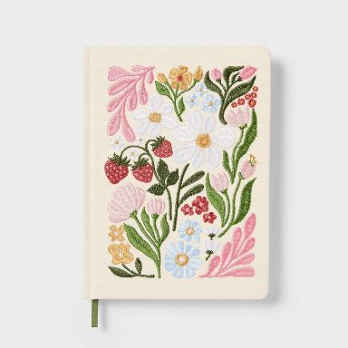6"x8" Embroidered Floral Mother's Day Journal 120 Pages - Spritz™
