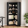 Garvee Corner Bookshelf 71.8'' Farmhouse Corner Bookcase, Tall Bookcase 5 Tier L-Shaped Corner Shelf Large Display Rack - 3 of 4