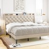 Bed Frame with Charging Station and Wingback Headboard - 3 of 4