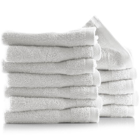 Hearth Harbor Washcloths 12 Pack 100 Cotton Washcloth For Body And Face White Target