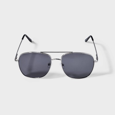 Men's Aviator Metal Sunglasses - Goodfellow & Co™ Silver