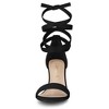 Allegra K Women's Open Toe Lace Up Ankle Strap Chunky Heel Sandals - 3 of 4