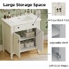 KWPZQEB 31" Vintage Bathroom Vanity with Sink, Farmhouse Vanity Cabinet with 2 Barn Doors & Adjustable Shelf, Wooden Bath Vanity Sink Combo - 4 of 4