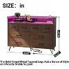 8 Drawer Dresser with LED Lights & Charging Station - Modern Wooden Storage Organizer for Bedroom, Entryway & Living Room - 2 of 4