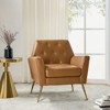 Maris Wooden Upholstered Contemporary Accent Armchair with Button-tufted for Bedroom Living Room  | ARTFUL LIVING DESIGN - 2 of 4