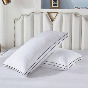 Luxury Plush Soft Bed Pillows with Breathable Microfiber Cover, Skin - Friendly for Side and Back Sleepers. - 1 of 4