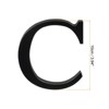 Unique Bargains Home Decoration Self-Adhesive 3D Acrylic Alphabet Mirror Wall Stickers Black - 2 of 3