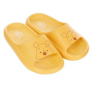 Ladies Winnie the Pooh Slides - Ladies Classic Winnie the Pooh Comfort Foam Slide Sandals - Disney Winnie the Pooh Slip On Slides - 1 of 4