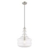 Livex Lighting Art Glass 1 - Light Pendant in  Brushed Nickel - 3 of 4