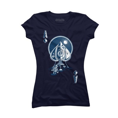 Junior's Design By Humans Ace Of Spaces By StevenToang T-Shirt