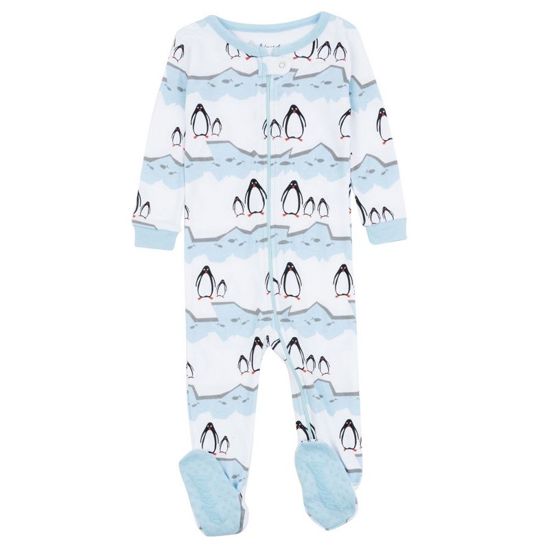 Leveret Footed Sleeper Cotton Boys Pajamas, 1 of 4