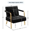 Yaheetech Oversized Velvet Accent Armchair for Living Room, Bedroom, Office - 3 of 4