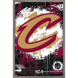 Trends International NBA Cleveland Cavaliers - Maximalist Logo 23 Framed Wall Poster Prints - 1 of 4