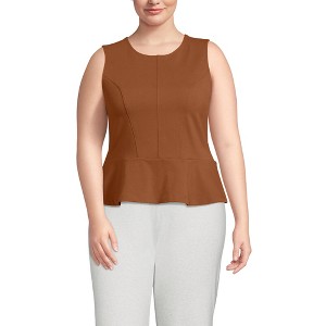 Lands' End Women's Sleeveless Starfish Peplum Top - 1 of 3