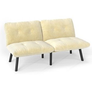 Airsurfer Contemporary 2-Seater Sofa, Velvet Upholstery, Comfortable, Durable, Ideal for Small Spaces, Easy Assembly - 1 of 4