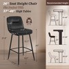 Arceso 1PC 26 Inch Bar Stools, Double-Layer Upholstered Counter Height Bar Stools for Kitchen Island, Faux Leather Barstools with Back and Footrest - 4 of 4