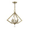 Livex Lighting Diamond 4 - Light Chandelier in  Antique Brass - 4 of 4