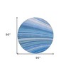 Denim Blue And Sky Blue Abstract Washable Indoor Outdoor Area Rug - 3 of 4