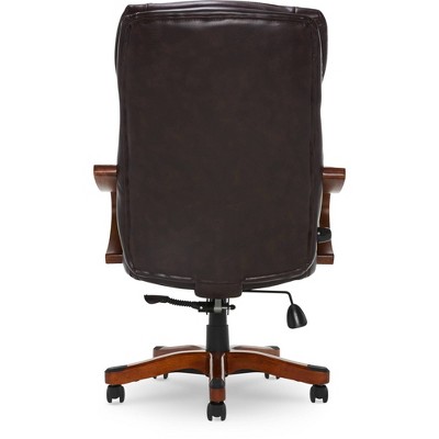 Biscuit Brown Bonded Leather High-Back Executive Swivel Chair
