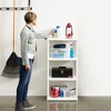 Gracious Living 4-Shelf Tier Plastic Resin Multi-Purpose Light Duty Indoor Garage Storage Organizer Shelves - 4 of 4