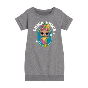 Girls' - LOL Surprise! - Chica Chica Tropical Graphic Short Sleeve Fleece Dress - 1 of 4