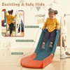 Kids slide set with bus play structure, independent climbing slide toy set and basketball hoop, suitable for boys and girls birthday gifts - 4 of 4