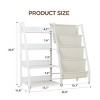 AZL1 Life Concept Kids Bookshelf Book Shelf Sling Bookcase Side Pocket Baby Toy Organizer Nursery Playroom Toddler Childrens, White, 32.7"*11.8"*28.9" - 3 of 4