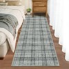 Machine Washable Indoor Modern Geometric Area Rugs Soft Low Pile Mat with Small Checkered Print - 4 of 4